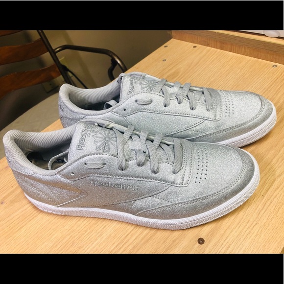 reebok silver glitter sneakers